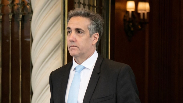 Michael Cohen on his way to Manhattan criminal court in New York today