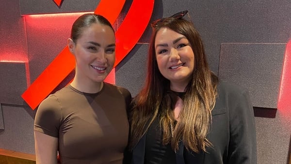 RTÉ 2FM's Laura Fox (L) with author Vicki Notaro