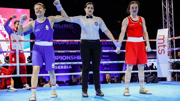 Kellie Harrington suffered a first loss in three years to Serbia's Natalia Shadrina at the European Championships last month