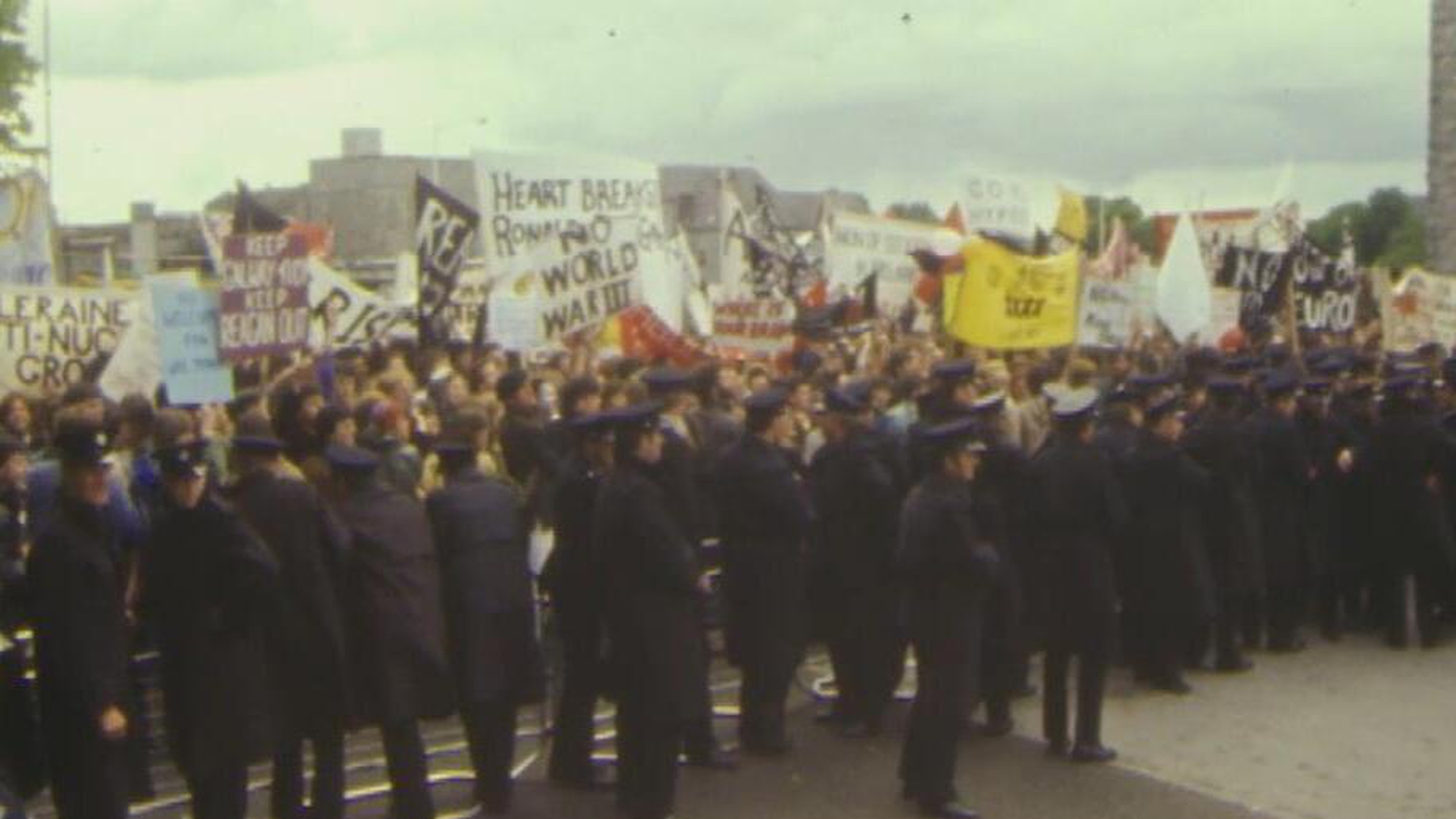 Protests Greet Ronald Reagan