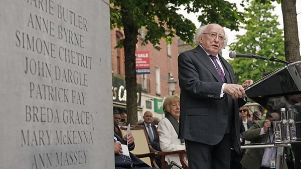 President Higgins was speaking at a wreath laying event that took place in memory of the people who died and were injured in the Dublin-Monaghan bombings 50 years ago