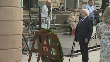 Higgins lays wreaths to mark 50th anniversary of Dublin-Monaghan Bombings