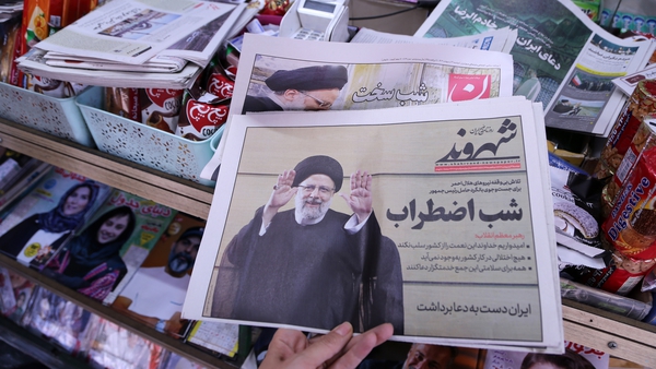 Newspapers cover the death of Iranian President Ebrahim Raisi