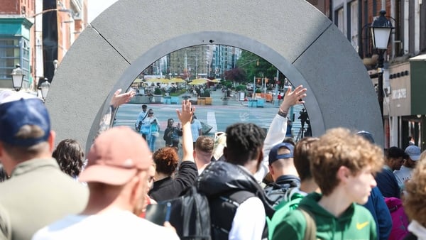 The Portal installation off Dublin's O'Connell Street has re-opened to the public. Photo: Sasko Lazarov/RollingNews.ie