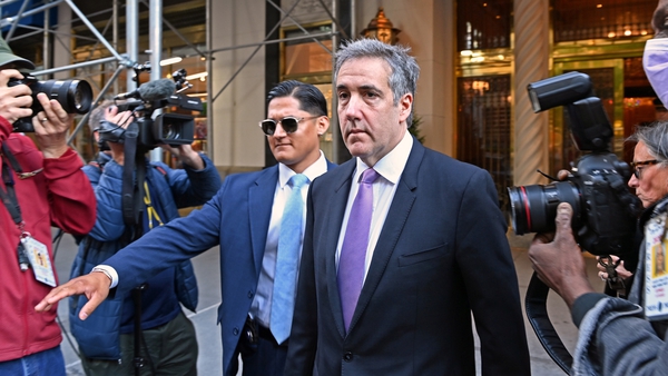 Michael Cohen on his way to Manhattan Criminal Court in New York