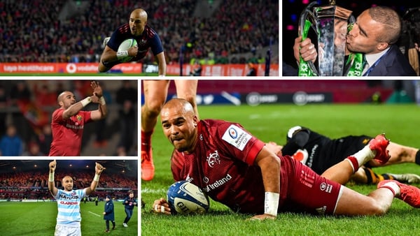 Simon Zebo through the years with Munster, Ireland and Racing 92