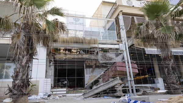 The aftermath of the collapse of the two-storey building in Mallorca