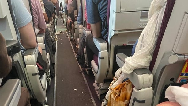 The flight experienced turbulence over Turkey