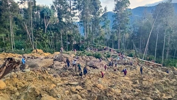 The International Organization for Migration said 'more than 150 houses were buried' in the landslide