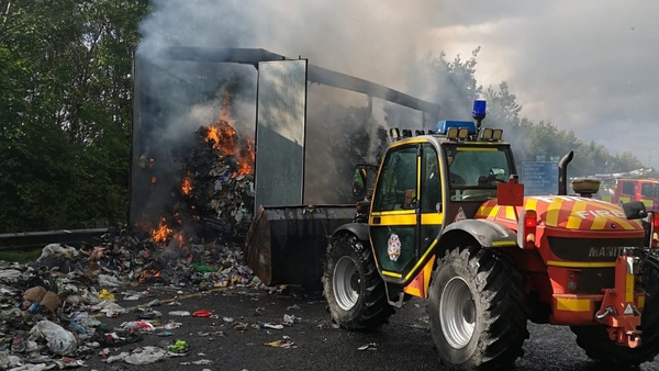 Dublin Fire Brigade said it is used a teleporter to remove burning waste (Credit: Dublin Fire Brigade)
