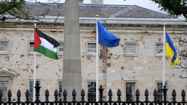 The Palestinian flag was raised at Leinster House last week