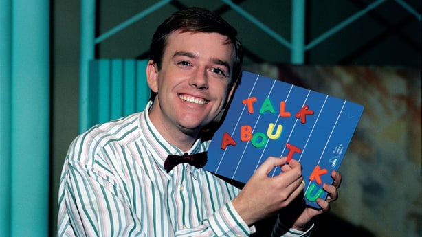 Broadcaster Alan Hughes in a publicity shot for 'Talkabout' (1995)