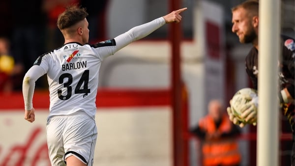 Kailin Barlow celebrates after scoring Sligo Rovers' first goal