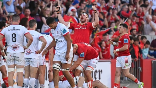 Munster's Tom Ahern celebrates at the full-time whistle