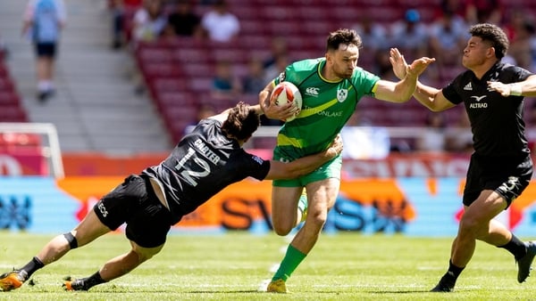 Hugo Keenan made his return for Ireland Sevens in Madrid at the weekend