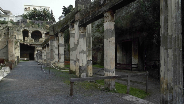 A view of the Palaestra, in Herculaneum
