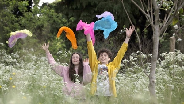 ISACS Taiguara Murphy and Charley-Rose Aston at the Cruinniú na nÓg 2024 launch. Picture: Mark Stedman