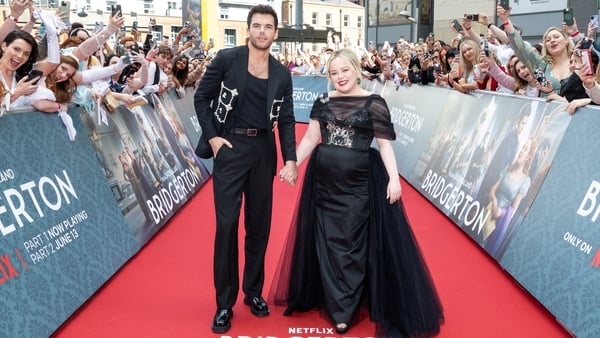 Nicola Coughlan and Luke Newton on the red carpet at the Lighthouse Cinema in Dublin /Images: Andres Poveda