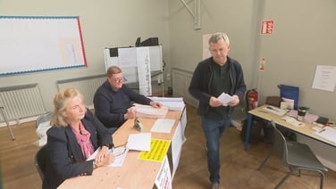 Richard Boyd Barrett votes in electoral contests