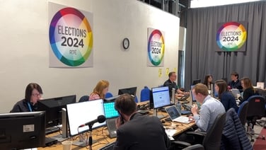 How does RTÉ deliver its comprehensive elections results coverage?