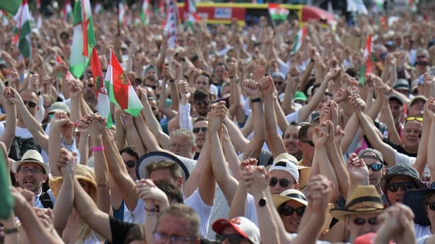 People at the rally