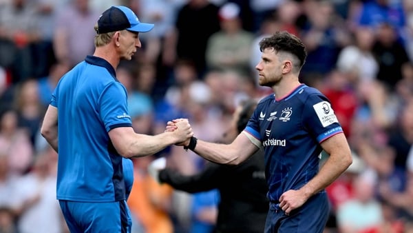 Leo Cullen (l) says Hugo Keenan has the backing of the Leinster squad