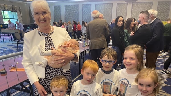 Fine Gael councillor Mary Hilda Cavanagh pictured with six of her grandchildren