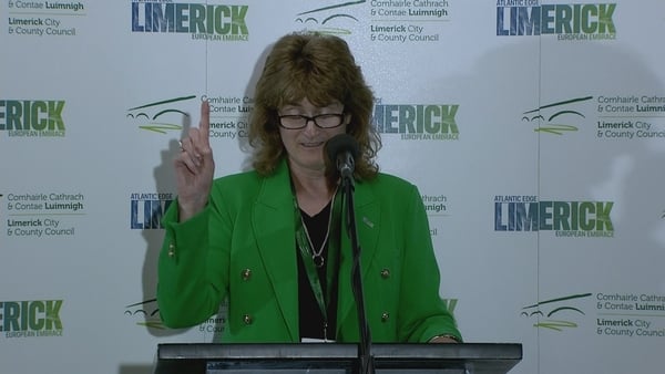 Caroline Curley, returning officer in the Limerick Mayoral Election, announcing the result of the first count