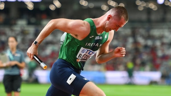 Jack Raftery is in relay action for Ireland