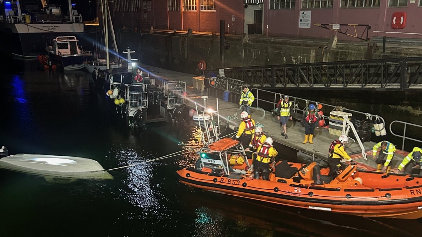 Three rescued after boat capsizes off Salthill