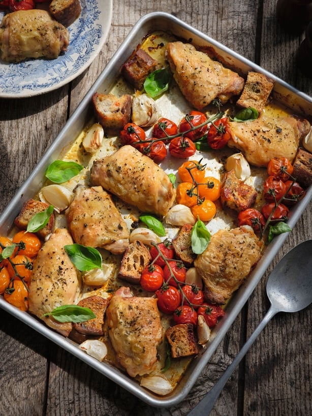 Chicken traybake from Tom Kerridge Cooks Britain