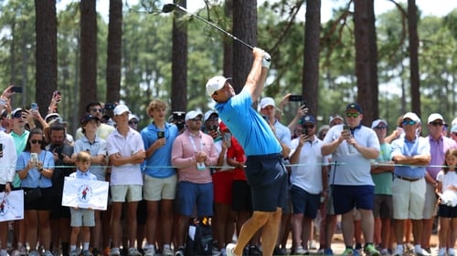 The world number one during a practice round at Pinehurst