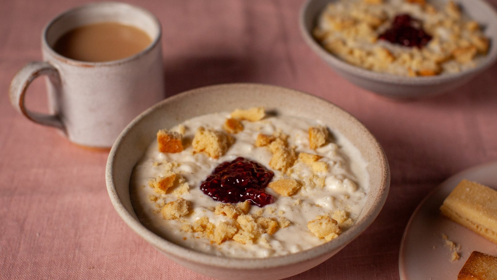 Off Duty Chef: Rice pudding with shortbread & jam