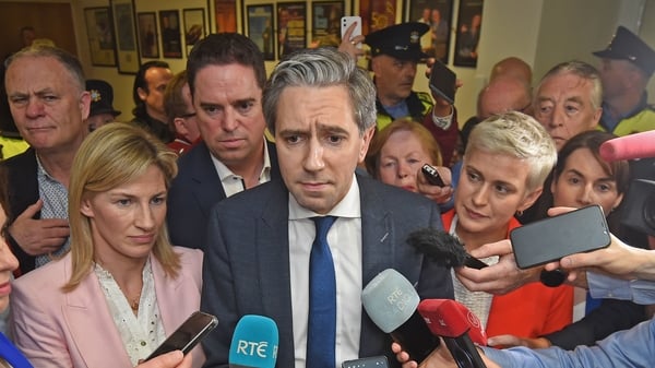 Taoiseach Simon Harris was speaking from Castlebar in Co Mayo overnight