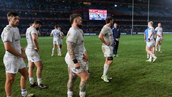 Leinster's players react to their defeat at Loftus Versfeld