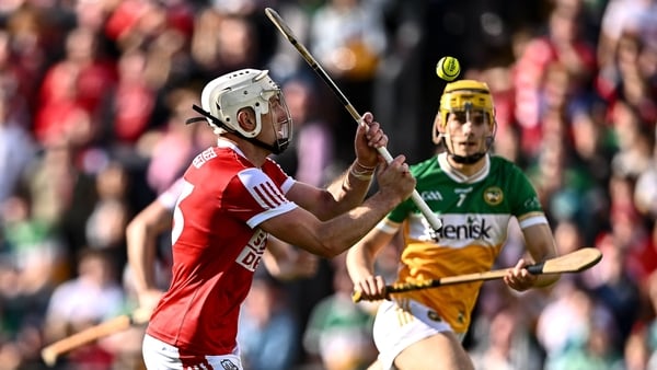 Patrick Horgan of Cork shoots to score his side's third goal