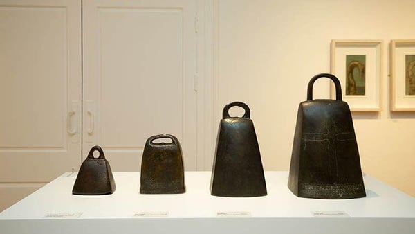 More cowbell: medieval handbells at the Hunt Museum Limerick. Photo: Alan Place