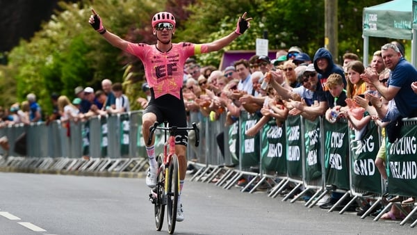 Darren Rafferty took victory in the elite men's road race at the national championships. (Photo credit Caroline Kerley)