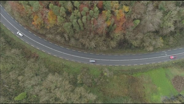 An aerial view of the current single carriageway N20 which will be upgraded if the proposal is approved by Government