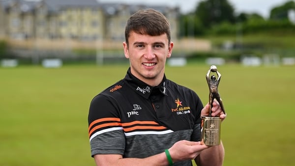 Peadar Mogan claimed the award for men's football for May