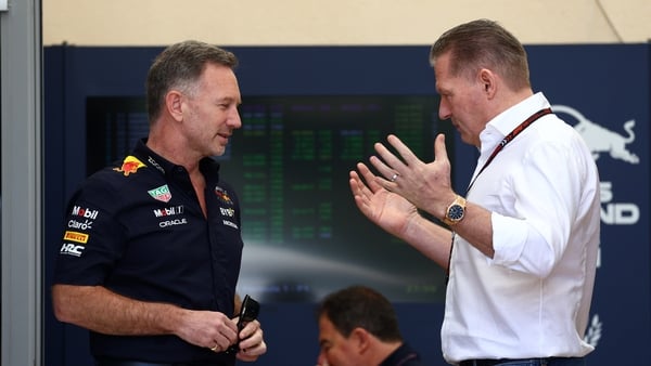 Christian Horner (L) and Jos Verstappen are in the spotlight again