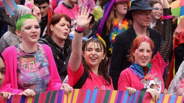 Tens of thousands of people are marching through Dublin for the annual Pride Parade (photo: RollingNews.ie)