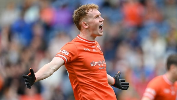 Armagh's Conor Turbitt celebrates his goal