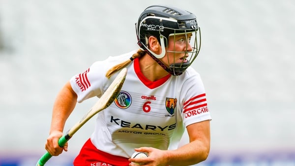 Laura Treacy in action for Cork against Galway