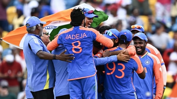 India celebrate winning the Twenty20 World Cup