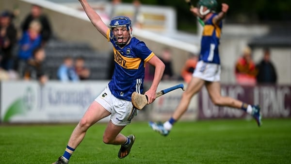 Billy O'Brien celebrates what turned out to be the match-winning goal at Nowlan Park