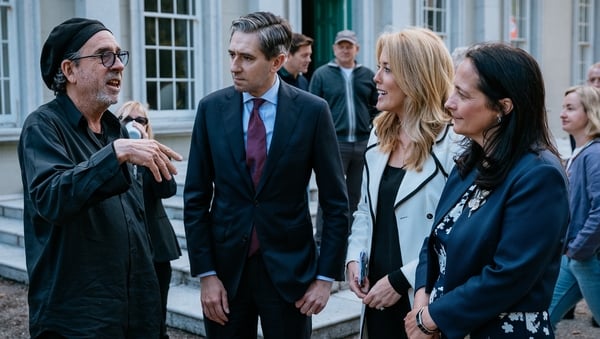 Tim Burton (left) with Simon Harris, Catherine Martin and Désirée Finnegan