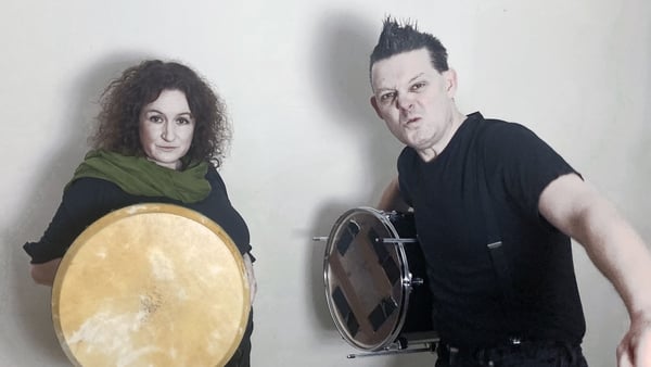 Whistle player Linda Plover and drummer and guitarist Carl Antony Plover of Wasps Vs Humans