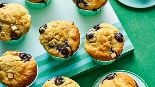 White chocolate and blueberry muffins from Pinch Of Nom Air Fryer (Mike English/PA)