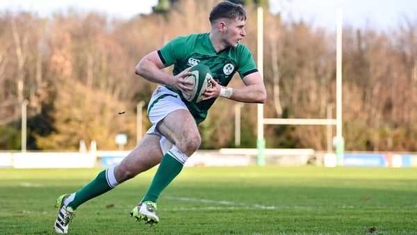 Finn Treacy scored the decisive try in Ireland's battling win